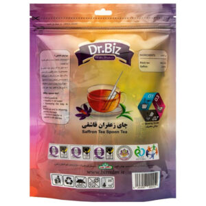 دمنوش چای سیاه زعفرانی قاشقی کاملا ارگانیک سلامت محور