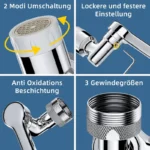 سرشیر آب آی کیو مدل چرخشی مفصل دار بازویی کد Steel-360